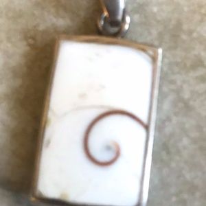 Mexican silver and enamel pendant